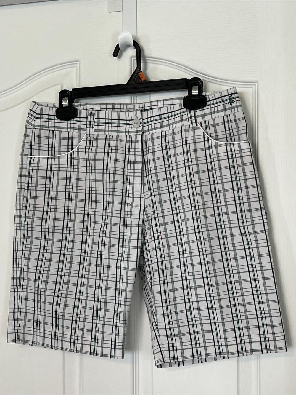 Green Lamb Plaid Golf Shorts